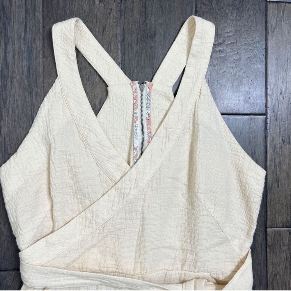 NWT Anthropologie Demi Cream Textured Jumpsuit - Picture 7 of 7
